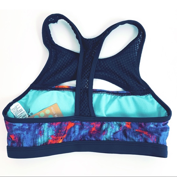 Title Nine Racer Back Retro Print Bikini Top - Picture 2 of 4